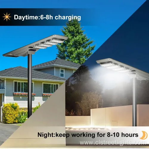 Rechargeable Solar Street Light with IP65 Waterproof LED Panel